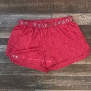 Red Under Armor shorts